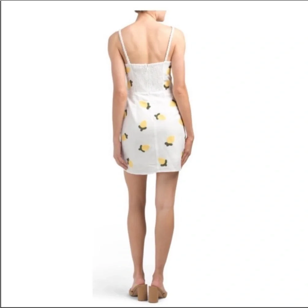 NWT Red Carter white lemon bustier dress Bloomingdale’s size M - Picture 4 of 8